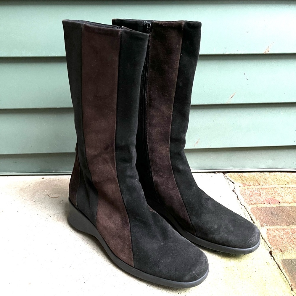 Aquatalia Black and Brown Winter Boots